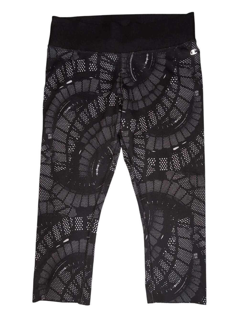 ❤️ Champion Black & Gray Patterned Leggings XL